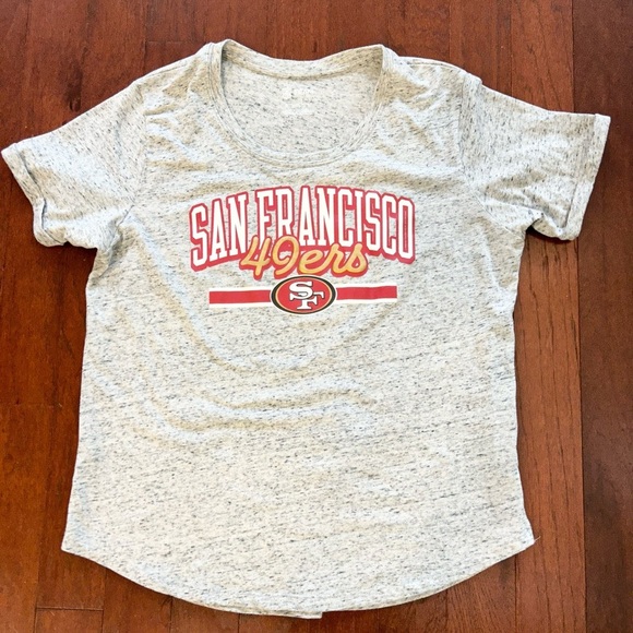 The Official NFL Team Appeal San Francisco 49ers  V Neck T-shirt Size XL Grey - Picture 6 of 10